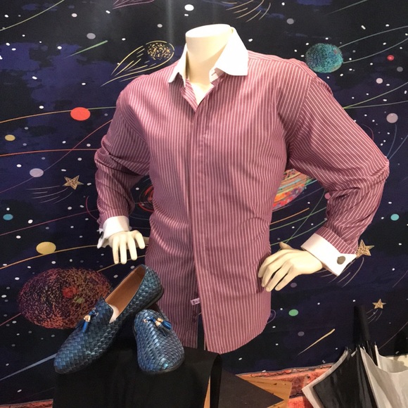 Steven Land French Cuffs Dress Shirt - Picture 15 of 17